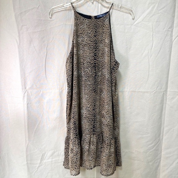 KLd Sleeveless Lined Animal Print Design Dress - Picture 1 of 6
